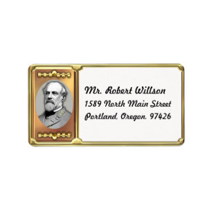 Robert E. Lee Address Label Adressetikett