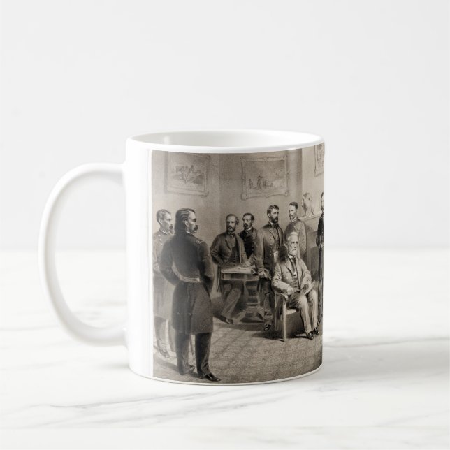 Robert E. Lee Kapitulera till Ulysses S. Bevilja Kaffemugg (Vänster)