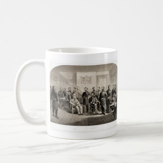 Robert E. Lee Kapitulera till Ulysses S. Bevilja Kaffemugg (Vänster)