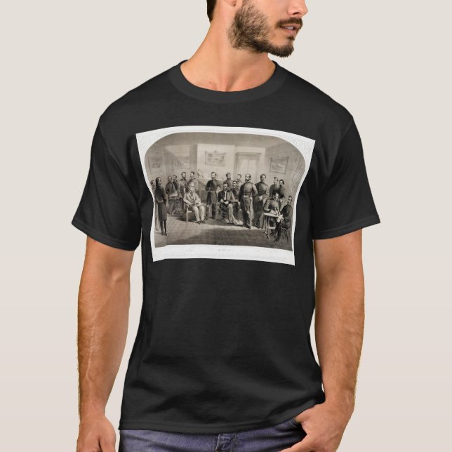 Robert E. Lee Kapitulera till Ulysses S. Bevilja T Shirt (Framsida)