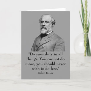 Robert E. Lee och citat Kort