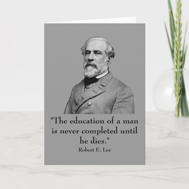Robert E. Lee och citat Kort (Framsida)