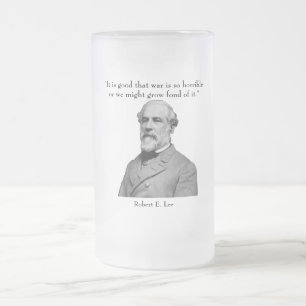 Robert E. Lee och citationstecken Frostat Ölglas