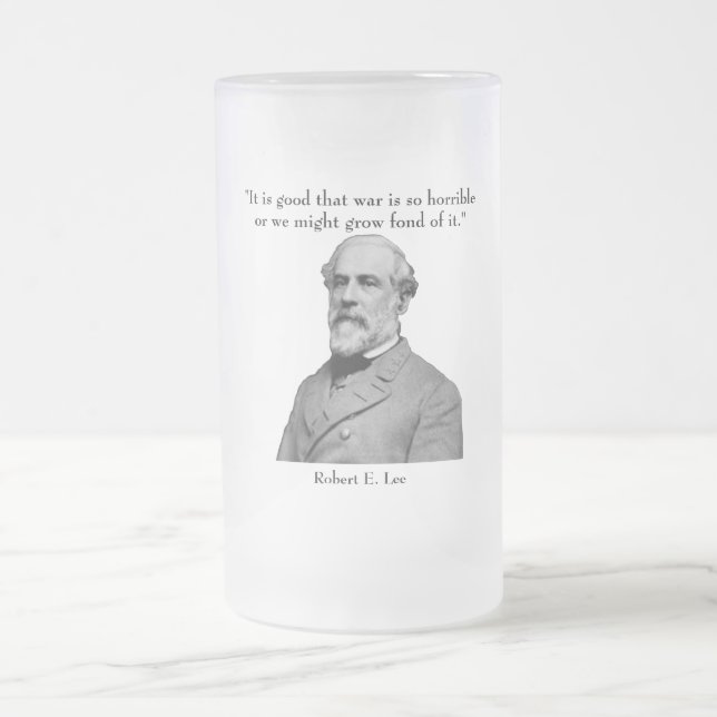 Robert E. Lee och citationstecken Frostat Ölglas (Center)