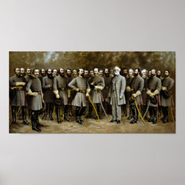 Robert E. Lee och hans Confederate Generals Poster