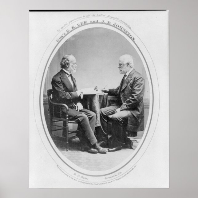 Robert E. Lee och Joseph E. Johnston Poster (Framsidan)