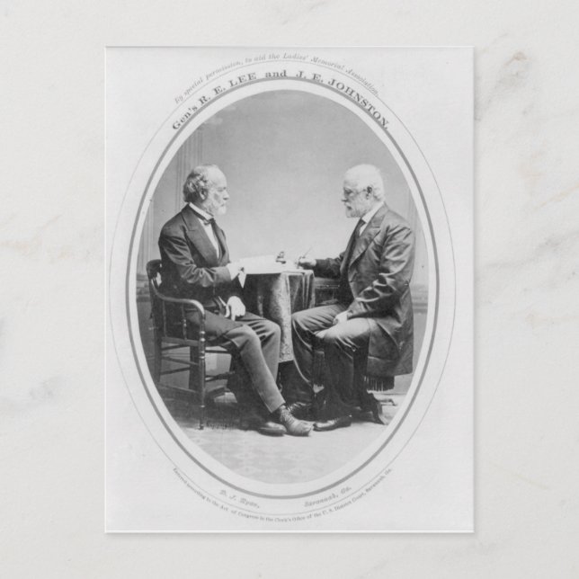 Robert E. Lee och Joseph E. Johnston Vykort (Framsida)