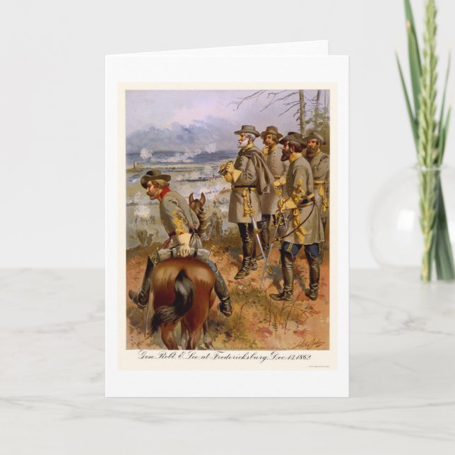 Robert E Lee på Fredericksburg, VA 1862 Kort (Framsida)