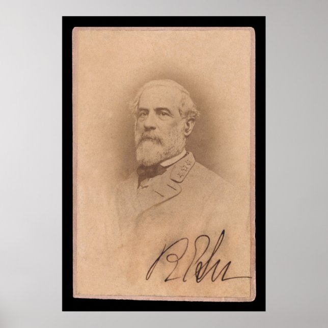 Robert E. Lee Signed Card 1860 Poster (Framsidan)