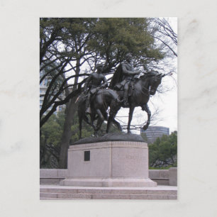 Robert E. Lee Statue, Lee Park, Dallas TX Vykort