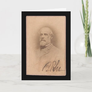 Robert E. Lee Underteckna kort 1860