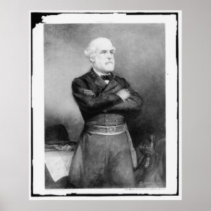 Robert Edward Lee Photograph av John Adams Elder Poster