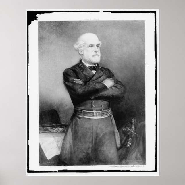 Robert Edward Lee Photograph av John Adams Elder Poster (Framsidan)