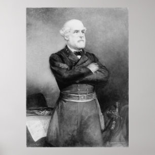 Robert Edward Lee porträtt vid den John Adams Poster