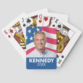 Robert F Kennedy JR 2024 - med flagga bakgrund Casinokort