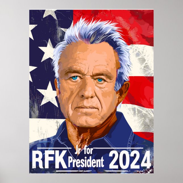 Robert F Kennedy, Jr. för ordförande 2024, RFK Jr Poster (Framsidan)