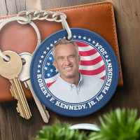 Robert F Kennedy JR RFK-foto och flagga 2024