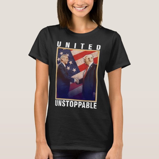 Robert F Kennedy Jr Trump United Unstoppable T Shirt (Framsida)