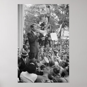 Robert F. Kennedy vid CORE rally tal Poster
