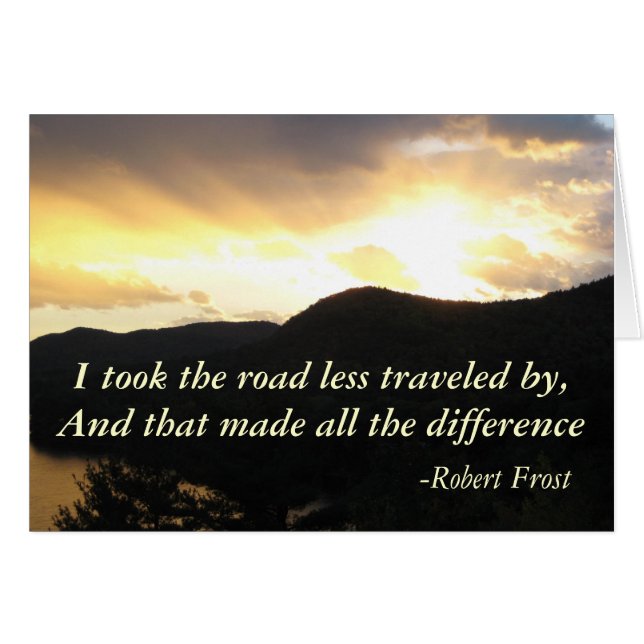 Robert Frost Card OBS Kort (Framsidan Horizontal)
