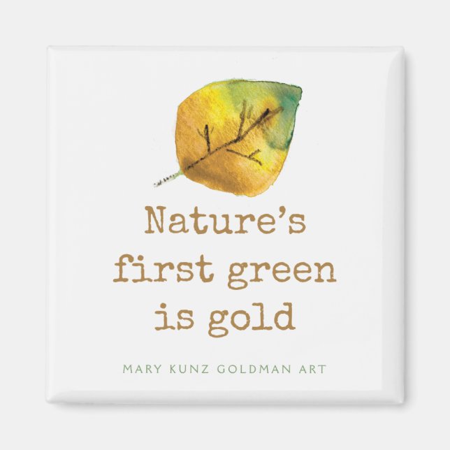 Robert Frost Dikt Artistic Literary English Class Magnet (Framsidan)