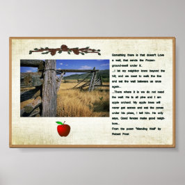 Robert Frost dikt fence bild poster