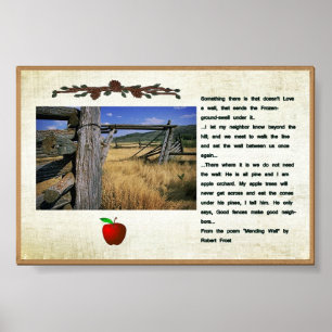 Robert Frost dikt fence bild poster