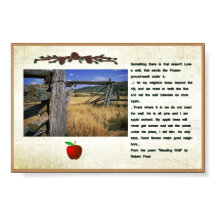 Robert Frost dikt fence bild poster