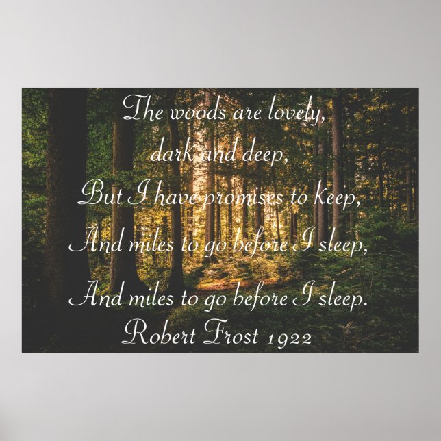 Robert Frost Dikt Poster (Framsidan)