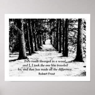 Robert Frost - offertutskrift Poster