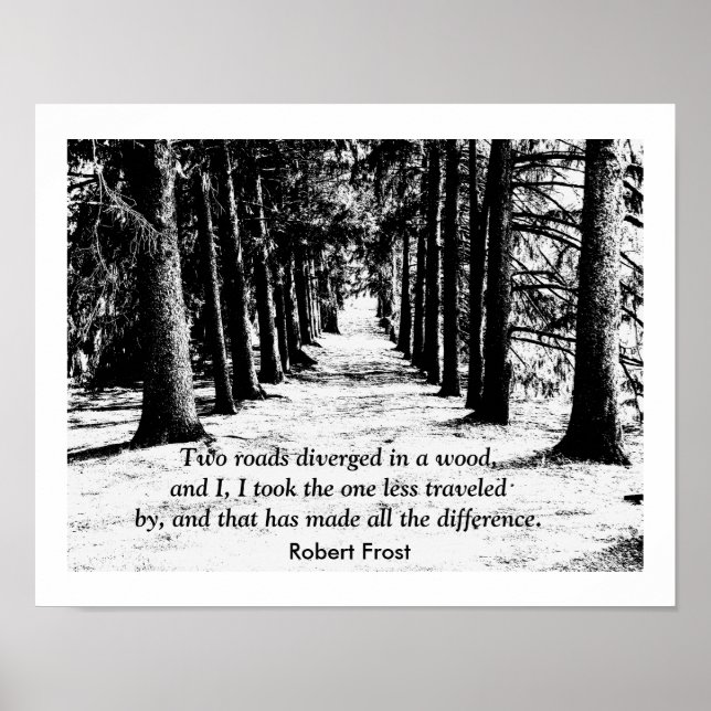 Robert Frost - offertutskrift Poster (Framsidan)