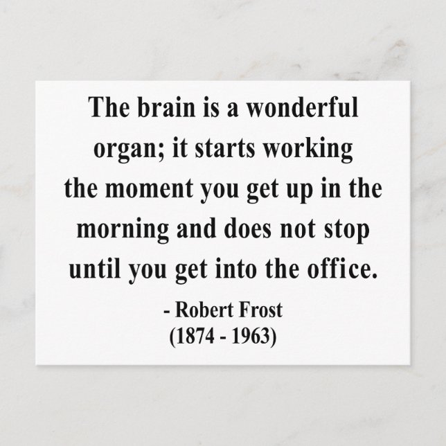 Robert Frost Quote 6a Vykort (Framsida)