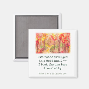 Robert Frost Road togs inte med Hand-Drawn Waterco Magnet