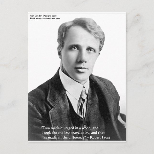 Robert Frost "Vandringsled" Citat på Kort & Gåva (Framsida)