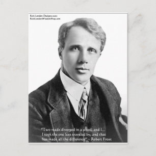 Robert Frost "Vandringsled" Citat på Kort & Presen
