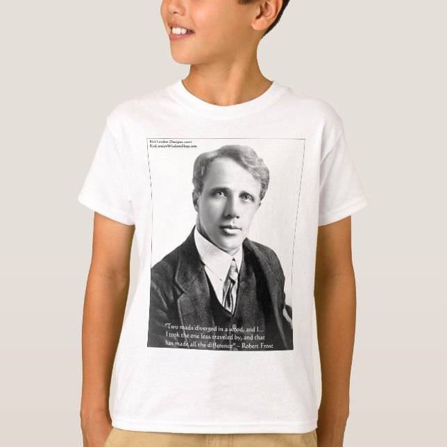 Robert Frost "Vandringsled" Citat på Kort & Presen Tröja (Framsida)