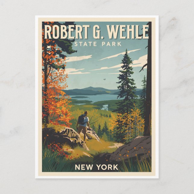 Robert G. Wehle State Park - New York Helg Vykort (Framsida)