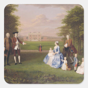 Robert Gwillym av Atherton och hans familj, Fyrkantigt Klistermärke