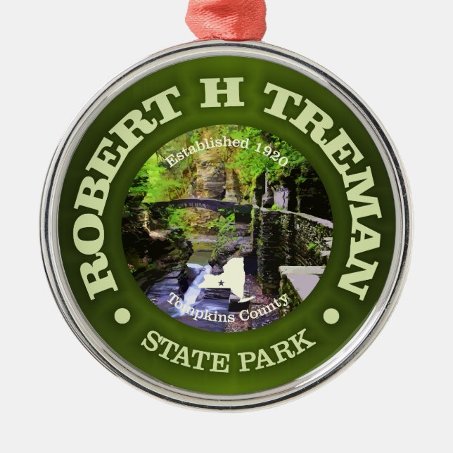 Robert H Treman SP Julgransprydnad Metall (Framsidan)