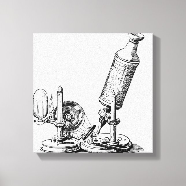 Robert Hooke's Microscope Canvastryck (Framsida)