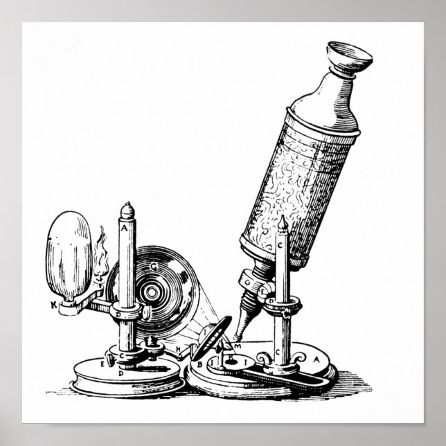 Robert Hooke's Microscope Poster (Framsidan)