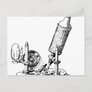 Robert Hooke's Microscope Vykort