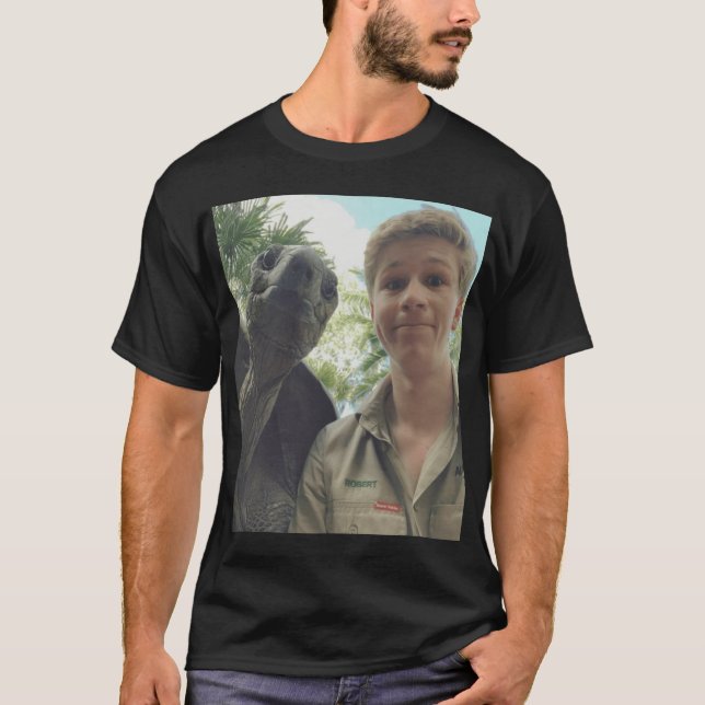 Robert Irwin med sköldpadds pojke T Shirt (Framsida)