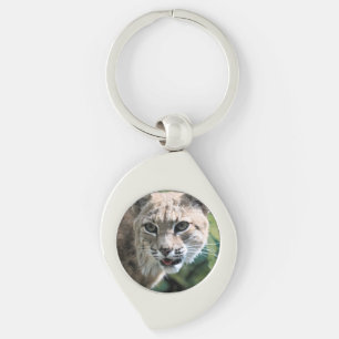 Robert J. Bobcat Swirl Silverfärgad Nyckelring