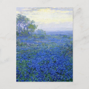 Robert Julian Onderdonk molnig-dag-bluebonnets Vykort