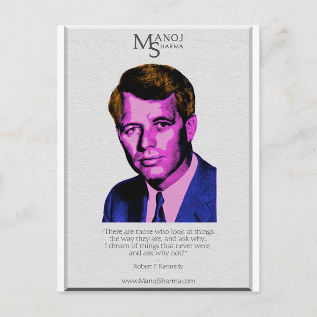 Robert Kennedy - Manoj Sharma Vykort (Framsida)