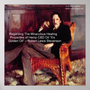Robert Louis Stevenson CBD-olja är gyllene Poster