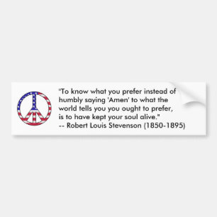 Robert Louis Stevenson citationstecken Bildekal