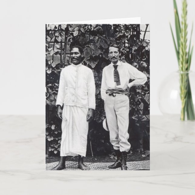 Robert Louis Stevenson och hans vän Kort (Framsida)