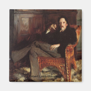 Robert Louis Stevenson Porträtt Magnet